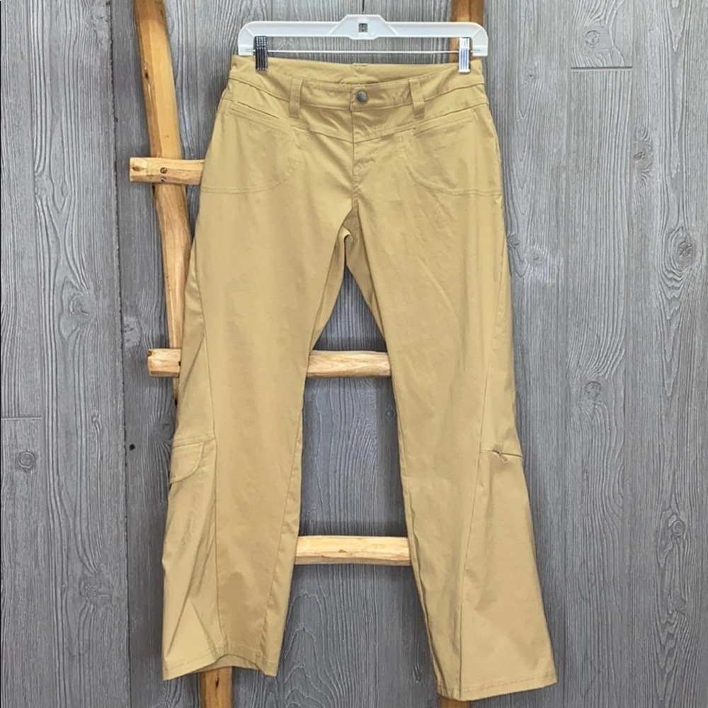 Athleta Dipper Khaki Tan Yellow Pants Size 4